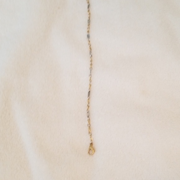 8in 14Kt yellow and white gold braceket
